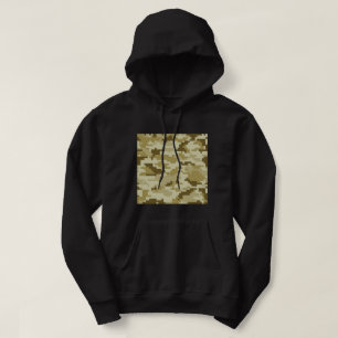 8-bitars digitaldesertkamouflage/kamera sweatshirt med luva