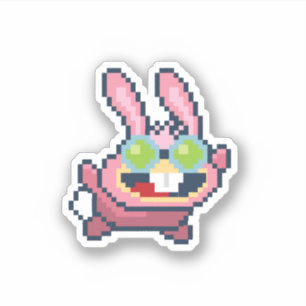 8-bitars Dr Hare Poptropica Sticker Klistermärken