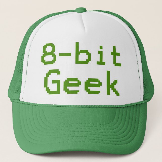 8-bitars Geek Humous Nerd Keps (Framsida)