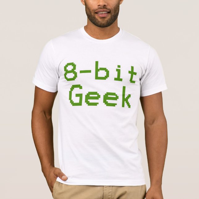 8-bitars Geek Humous Nerd T-shirt (Framsida)