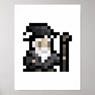 8-bitars guide 16 x 16 Sprite Pixel Art Poster