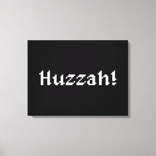 8-bitars Huzzah! Canvastryck
