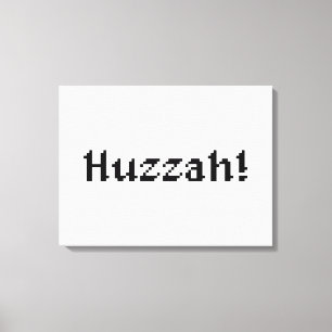 8-bitars Huzzah! Canvastryck