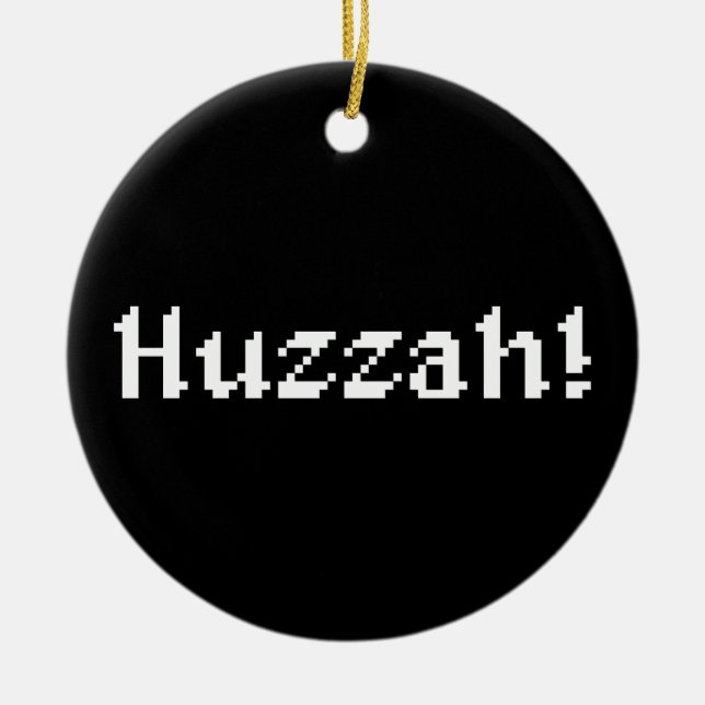 8-bitars Huzzah! Julgransprydnad Keramik (Framsidan)