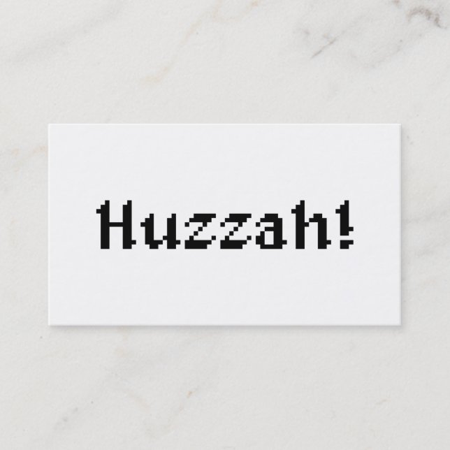 8-bitars Huzzah! Visitkort (Framsida)