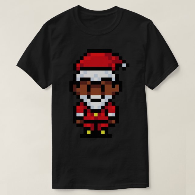 8-bitars Jultomten Funny Retro Santa 1 T Shirt (Design framsida)