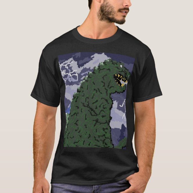 8-bitars Kaiju T Shirt (Framsida)