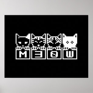8-BITARS KAT M30 W POSTER