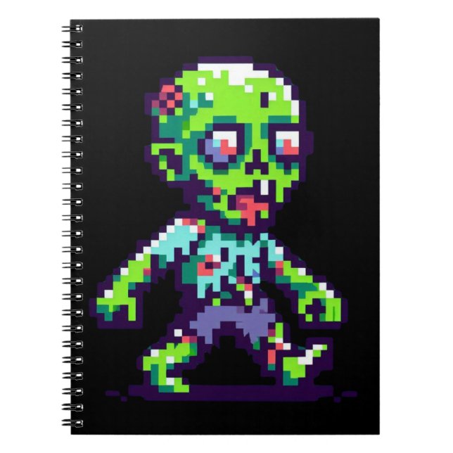 8-bitars lusbie Halloween Anteckningsbok (Framsidan)