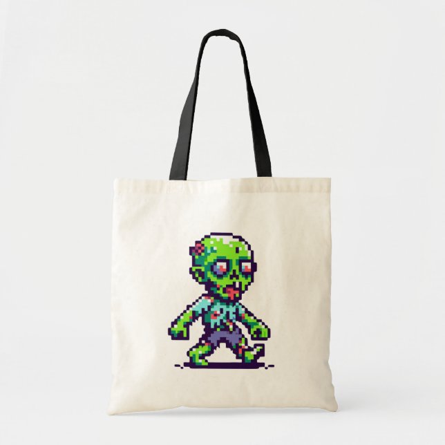 8-bitars lusbie Halloween Tygkasse (Framsidan)