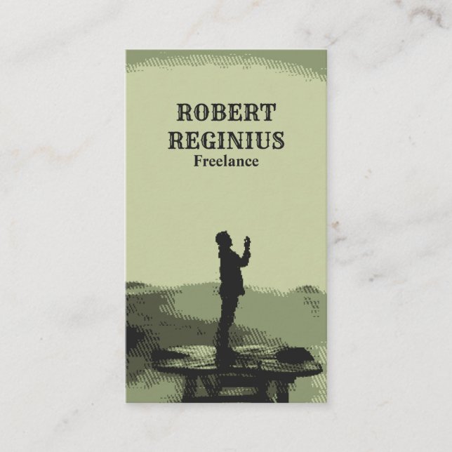 8-bitars lux-affärskort för soluppgång visitkort (Framsida)