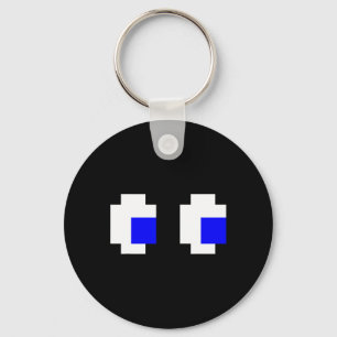 8-bitars matchning av Ghost Ögon Pixel Arcade Vide Nyckelring