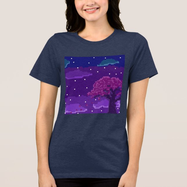 8-bitars natt t shirt (Framsida)