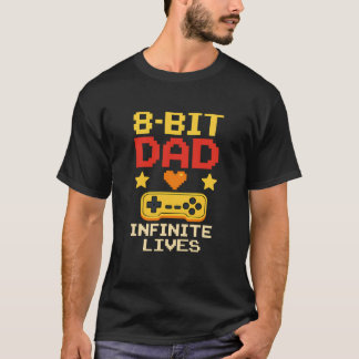 8-bitars Pappa med oändliga livar T-shirt
