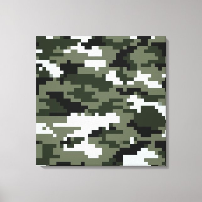 8-bitars Pixel Digital Urban-kamouflage/Camo Canvastryck (Framsida)