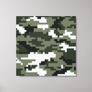 8-bitars Pixel Digital Urban-kamouflage/Camo Canvastryck