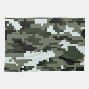 8-bitars Pixel Digital Urban-kamouflage/Camo Kökshandduk