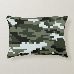 8-bitars Pixel Digital Urban-kamouflage/Camo Prydnadskudde