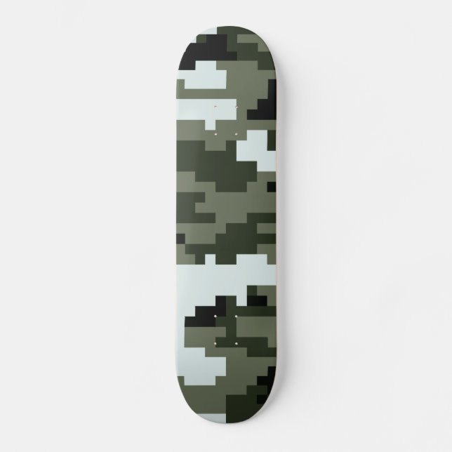 8-bitars Pixel Digital Urban-kamouflage/Camo Skateboard Bräda 20,5 Cm (Framsida)