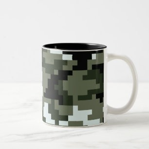 8-bitars Pixel Digital Urban-kamouflage/Camo Två-Tonad Mugg