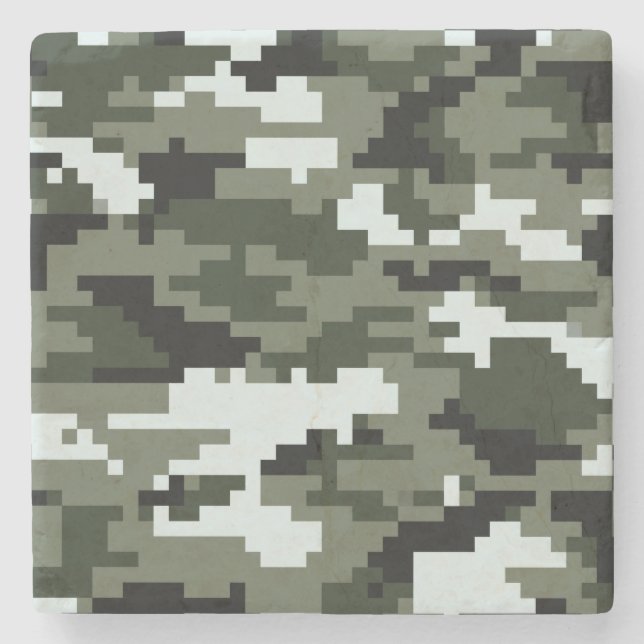 8-bitars Pixel Digital Urban-kamouflage/Camo Underlägg Sten (Framsidan)