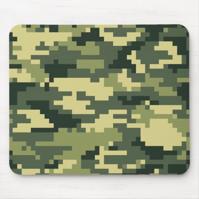 8-bitars pixel Digital Woodland Camouflage/Camo Musmatta (Framsidan)