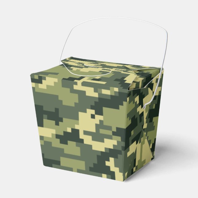8-bitars pixel Digital Woodland Camouflage/Camo Presentaskar (Framsidan Sidan)