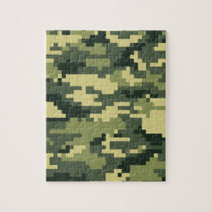 8-bitars pixel Digital Woodland Camouflage/Camo Pussel