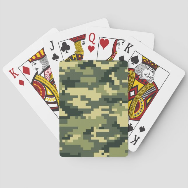 8-bitars pixel Digital Woodland Camouflage/Camo Spel Kort (Baksidan)