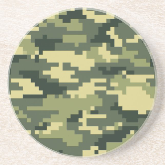 8-bitars pixel Digital Woodland Camouflage/Camo Underlägg (Framsidan)