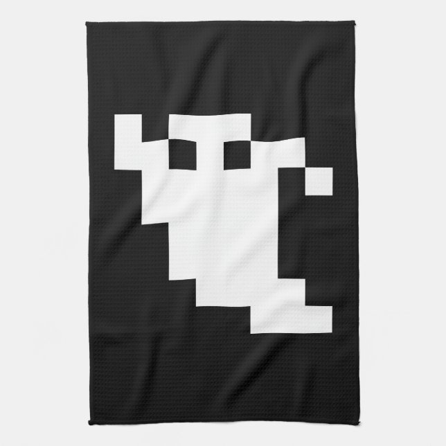 8-bitars Pixel Ghost Kökshandduk (Vertikal)