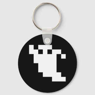 8-bitars Pixel Ghost Nyckelring