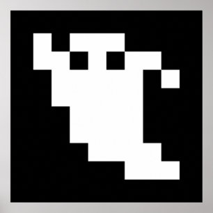 8-bitars Pixel Ghost Poster