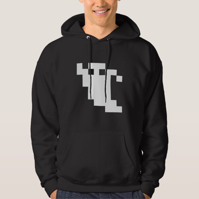 8-bitars Pixel Ghost Sweatshirt Med Luva (Framsida)
