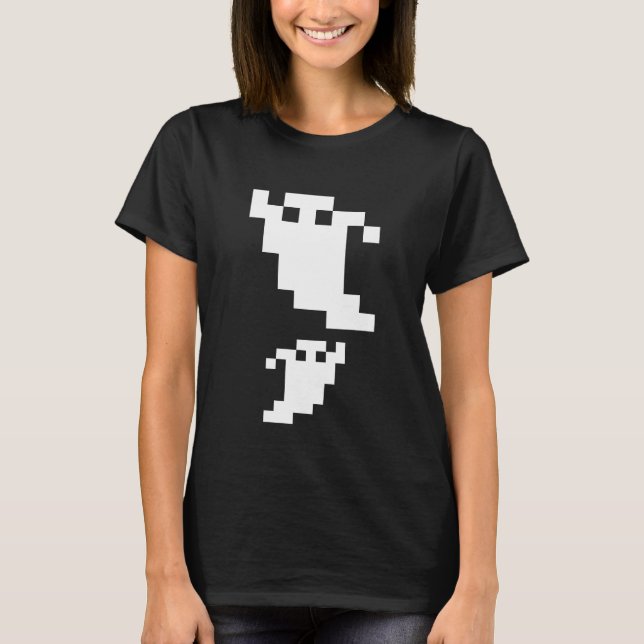 8-bitars Pixel Ghost Tee Shirt (Framsida)