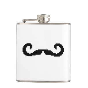 8-bitars Pixel Handlebar Mustache Fickplunta