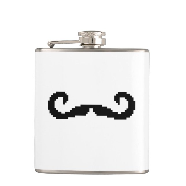 8-bitars Pixel Handlebar Mustache Fickplunta (Framsidan)