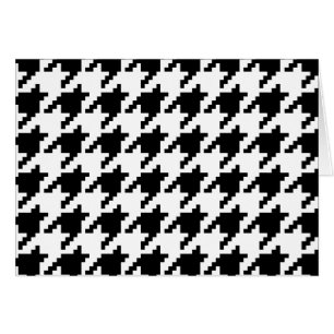 8-bitars Pixel Houndstooth Check Mönster-kort Hälsningskort