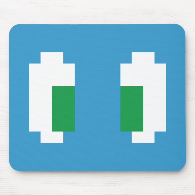 8-bitars Pixel Manga Grönt Öga Musmatta (Framsidan)