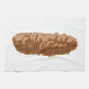 8-bitars Pixel Poop Kökshandduk