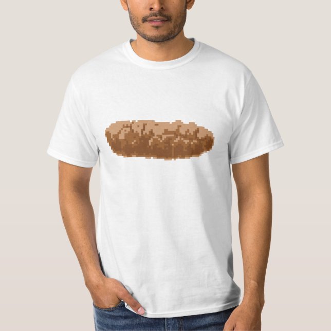 8-bitars Pixel Poop Tee Shirt (Framsida)