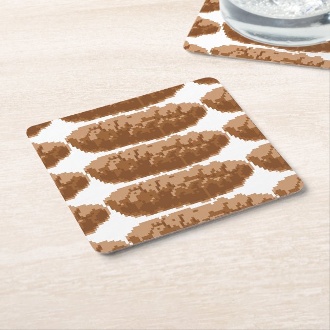 8-bitars Pixel Poop Underlägg Papper Kvadrat (Vinklad)