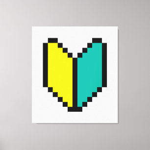 8-bitars Pixel Wakaba/Shoshinsha Mark Canvastryck