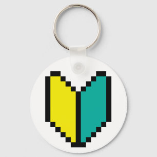 8-bitars Pixel Wakaba/Shoshinsha Mark Nyckelring