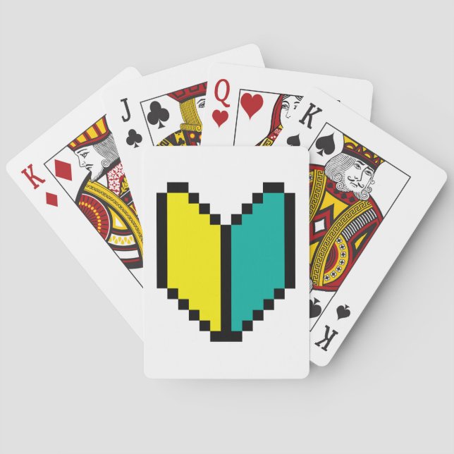 8-bitars Pixel Wakaba/Shoshinsha Mark Spel Kort (Baksidan)