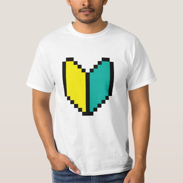 8-bitars Pixel Wakaba/Shoshinsha Mark Tee Shirt (Framsida)