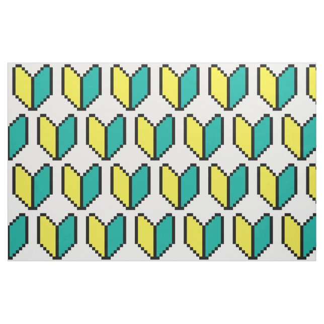 8 Bitars Pixel Wakaba / Shoshinsha-märke Tyg (Fat Quarter)