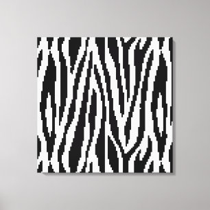 8-bitars Pixel Zebra tryck Design Mönster