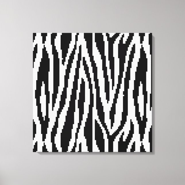 8-bitars Pixel Zebra tryck Design Mönster (Framsida)