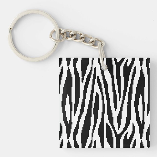 8-bitars Pixel Zebra tryck Design Mönster (Framsidan)